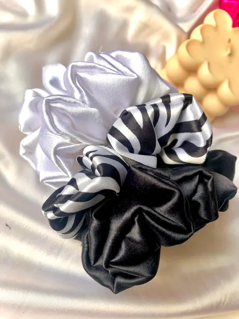 Zebra combo scrunchies | set of 3 scrunchies | scrunchies pack