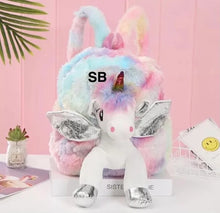 Load image into Gallery viewer, Unicorn Toy Fur Bag | Unicorn Bag | Bag pack
