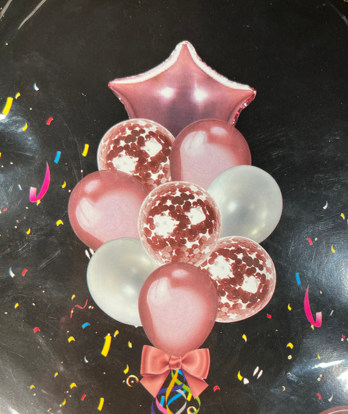 Rose gold foil balloons (set of 8)