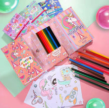 Load image into Gallery viewer, Colouring book sets | Colouring Book with colours | coloured book with pencils
