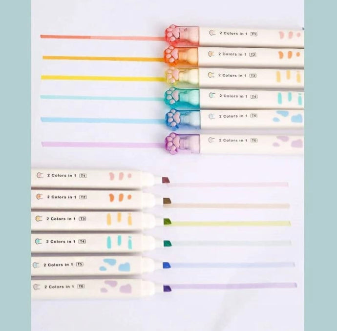 Paw Highlighters | Dual Highlighters | double ended highlighters