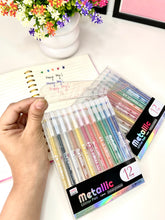 Load image into Gallery viewer, Metallic Glitter pens | Glitter pens pack of 12
