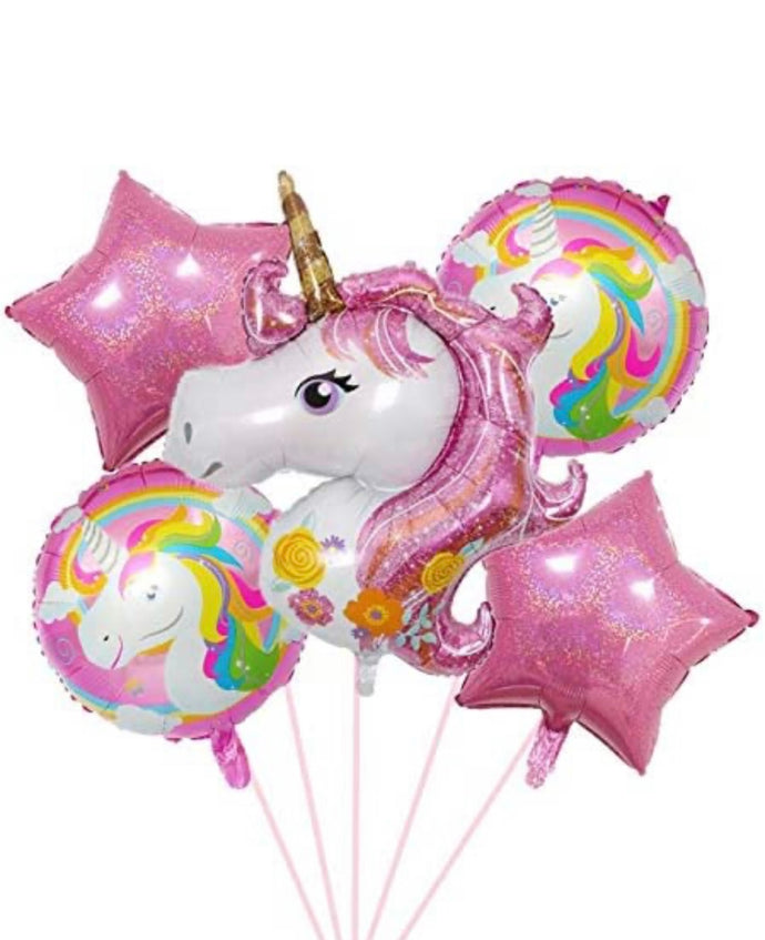Unicorn Foil balloons (set of 5)
