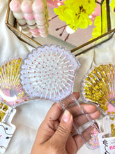 Load image into Gallery viewer, Shell glitter hair brush | glitter hairbrushes
