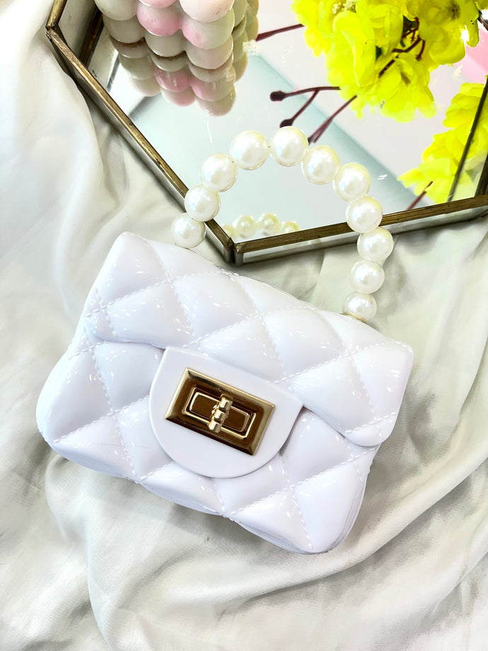 Miniature pearl sling bag