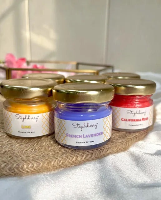 Set of 6 mini scented candles