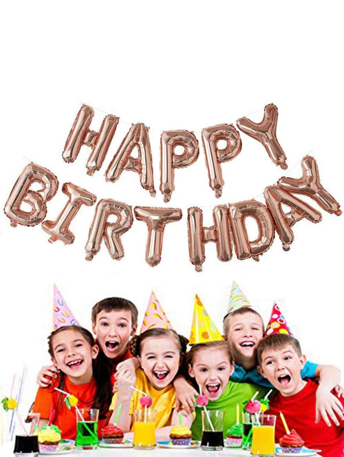Happy Birthday Balloons (Rose Gold)