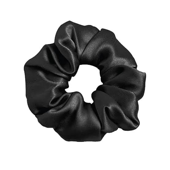 Black satin scrunchie